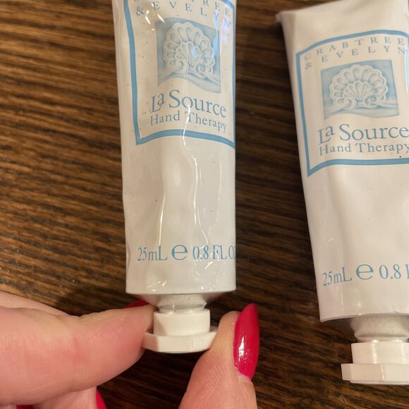 Crabtree & Evelyn La Source Skin Hand Therapy Lot Of 3 NOS Metal Tubes Airline - Picture 2 of 3
